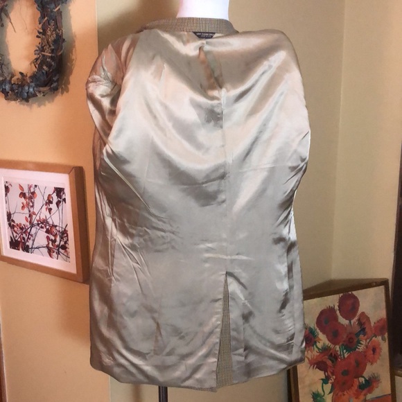 PETERBOROUGH ROW Bloomingdales Size   42R Blazer Coat MicroSquare 100% Pure Wool - Picture 15 of 16